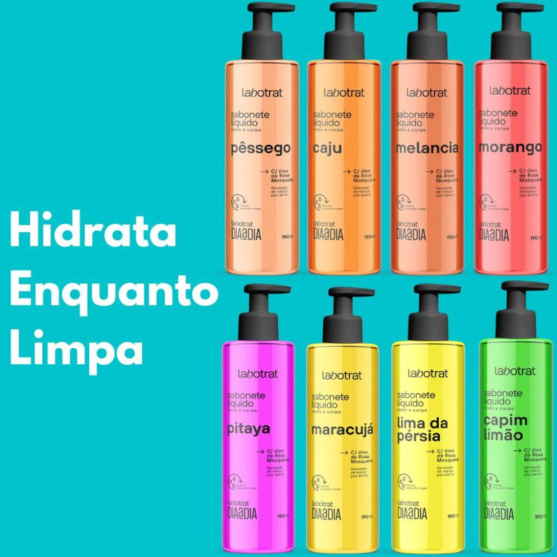 Kit Dia a Dia Cuidados Diários Rosto e Corpo Esfoliante, Hidratante e Sabonete Labotrat