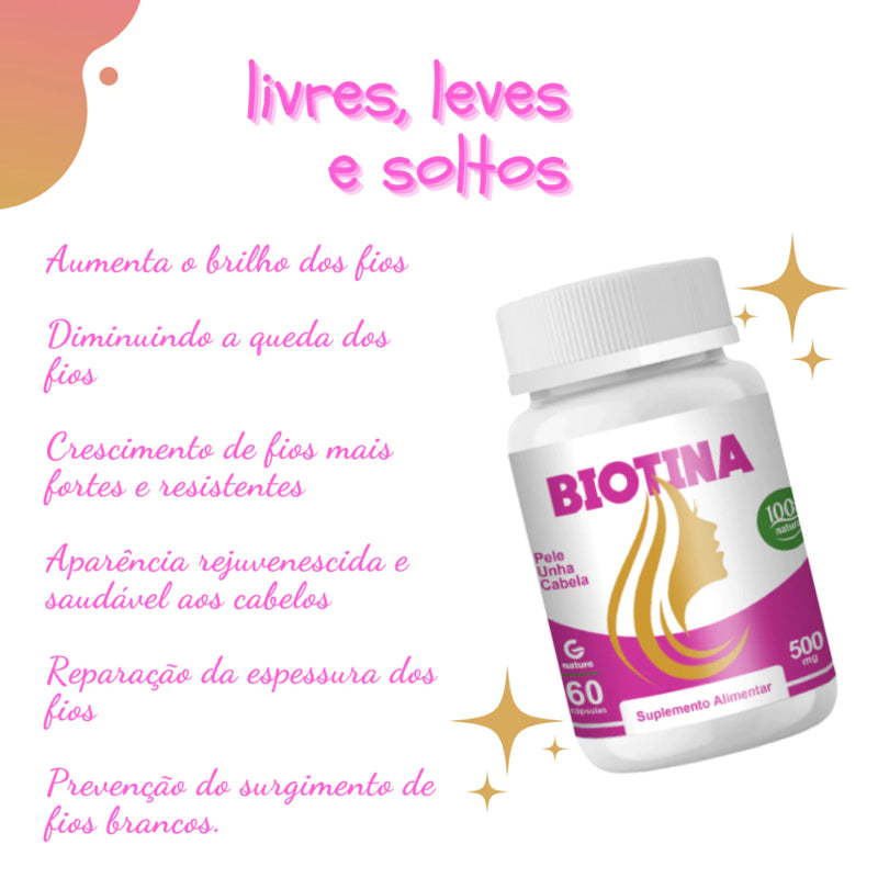 Biotina Premium Cabelos, Pele e Unhas