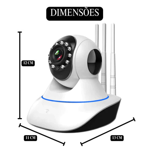 Câmera iP Robô HD Wi-Fi Visão Noturna Full HD