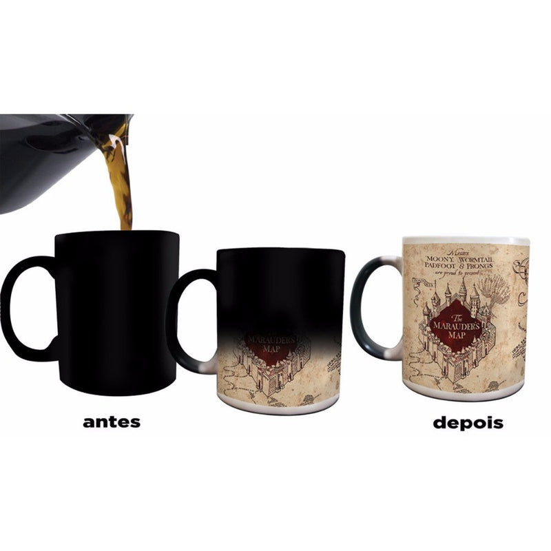 Caneca Mágica Harry Potter Mapa Do Maroto Personalizável Com o Seu Nome